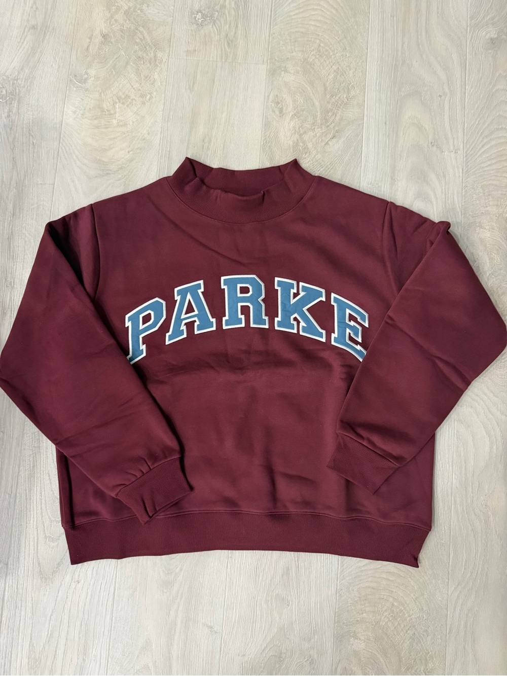 Parke Varsity Mockneck - Port + Bluestone